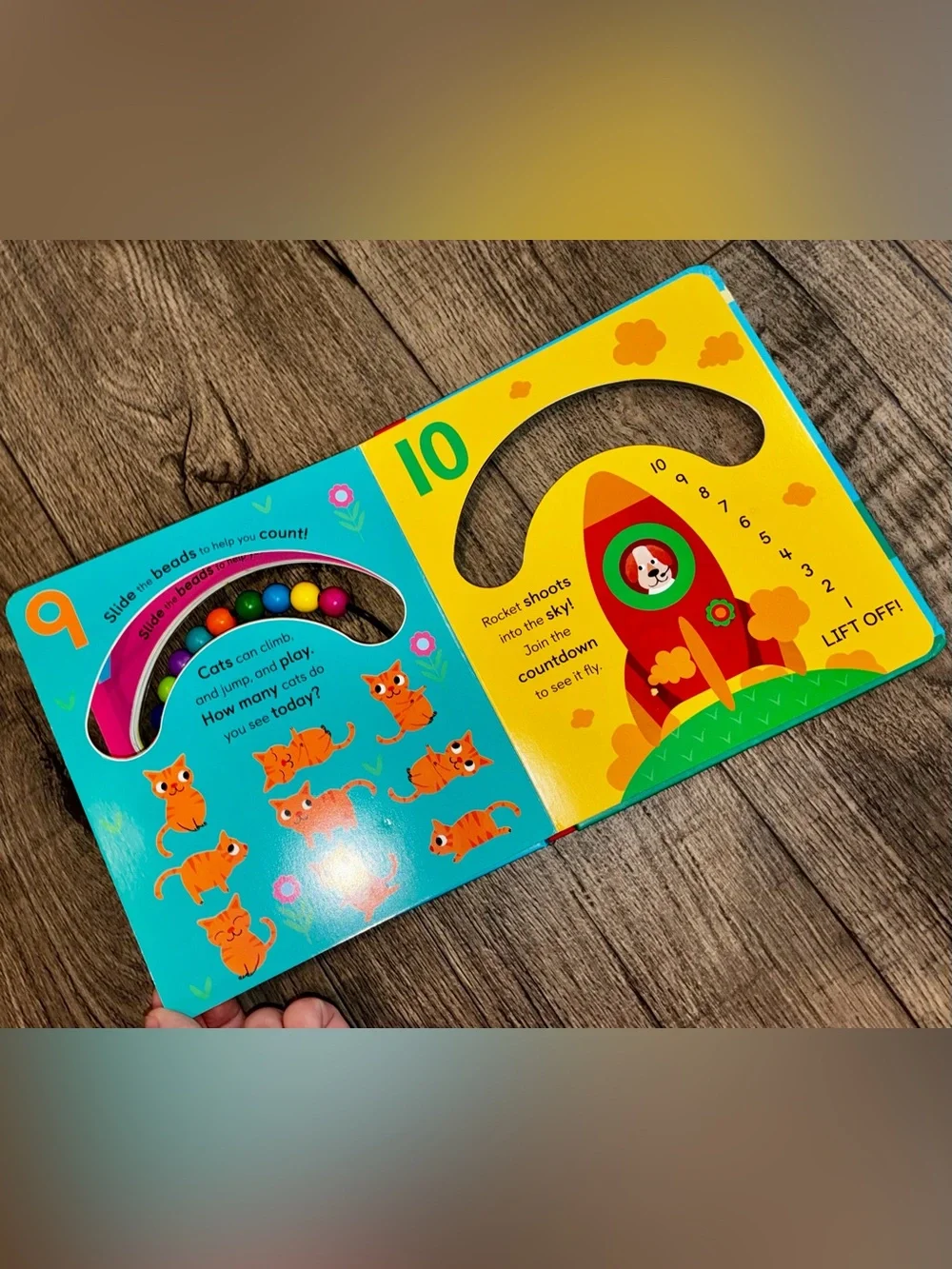 I Can Count - Blue Kids Counting Board Book with Bead Slider